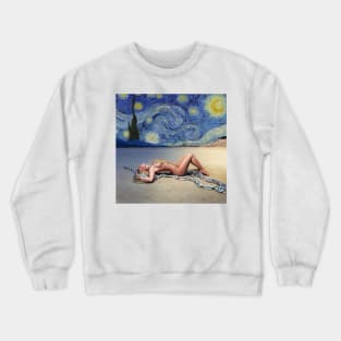 swimming in the starry night 2 Crewneck Sweatshirt